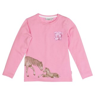 Salt and Pepper Langarmshirt Pferd Fohlen Pailletten Rose...