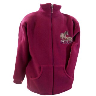 Fleece Jacke Stickerei Pferd Fohlen