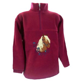 Fleece Troyer Stickerei Pferd
