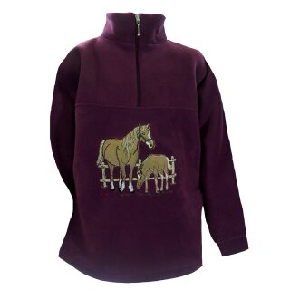 Fleece Troyer Stickerei Pferd Fohlen
