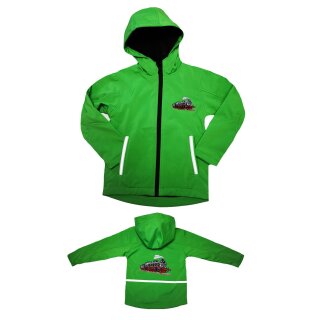 Softshelljacke Dampflok grün